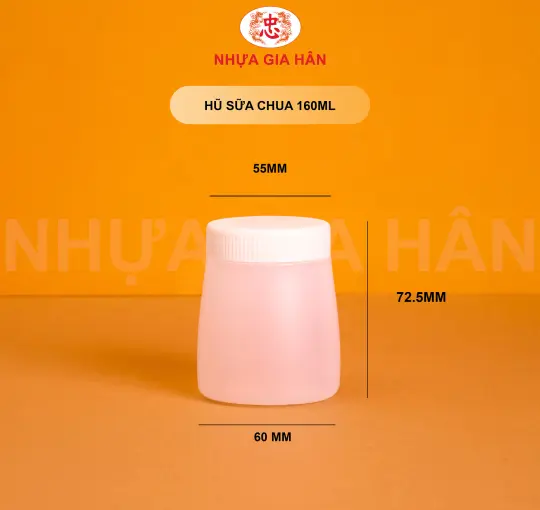HŨ SỮA CHUA NHỰA HDPE 160ML