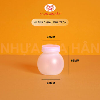 HŨ SỮA CHUA NHỰA HDPE 120ML TRÒN