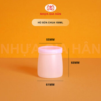 HŨ SỮA CHUA NHỰA HDPE 150ML